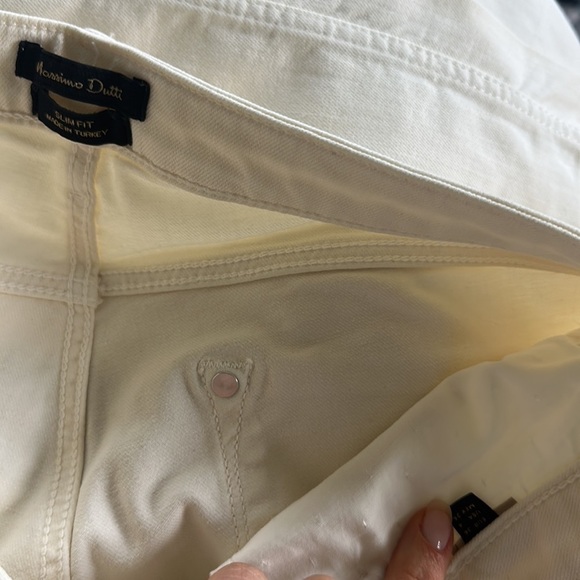 MASSIMO DUTTI WOMEN CREAM COLOR SLIM FIT JEANS SIZE 4 - Picture 8 of 8